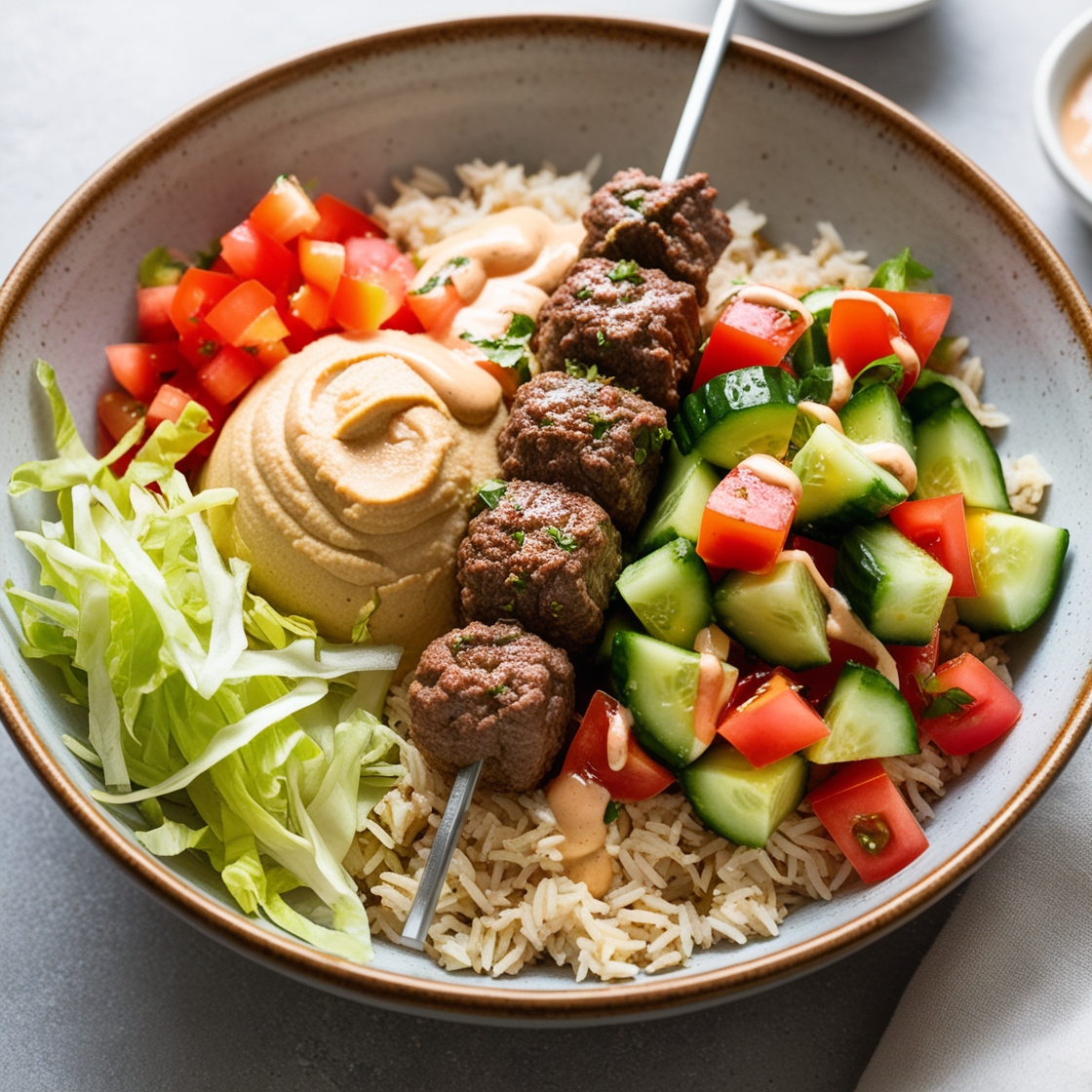 Beef Kebab Rice Bowl